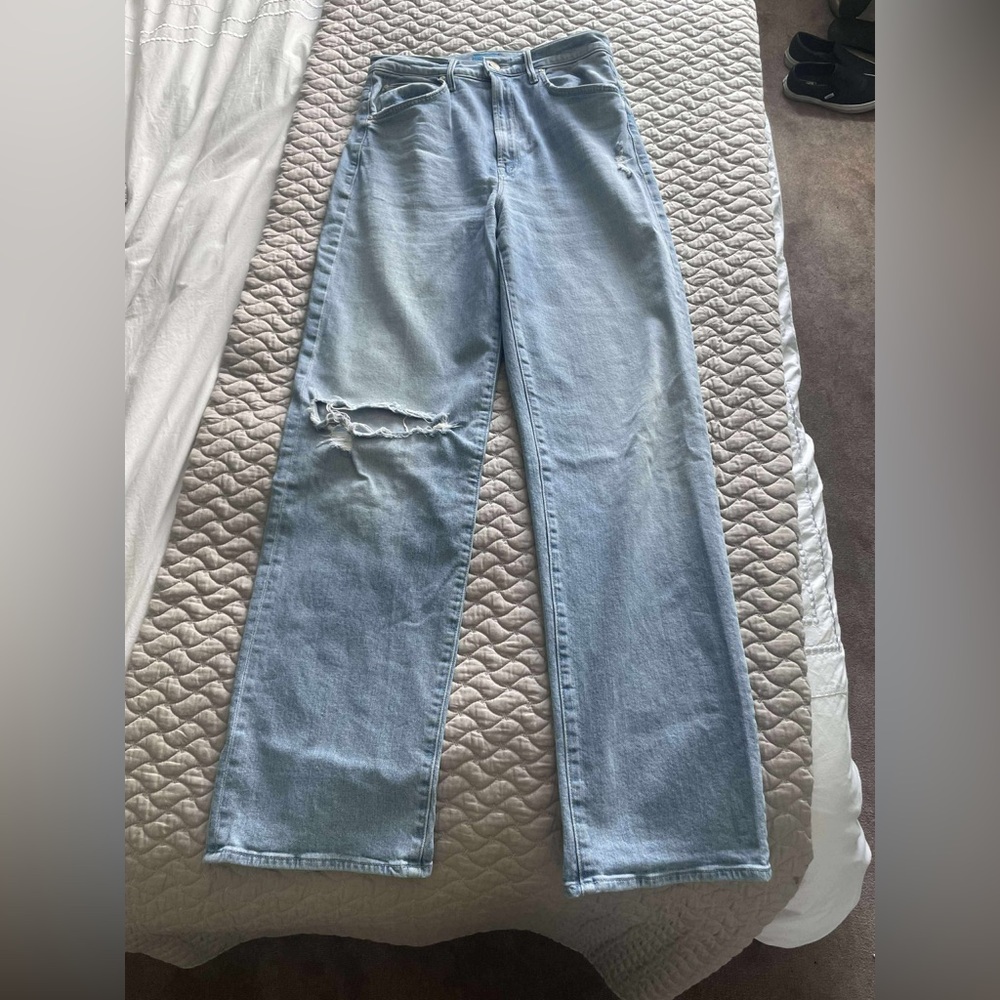 MOTHER Light Blue Straight Leg Jeans